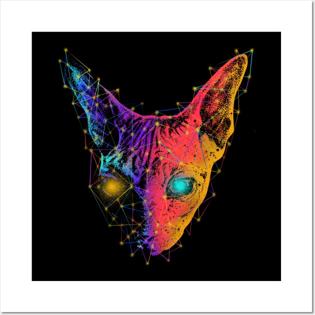 Geometry Sphynx Cat Wall Art by barmalisiRTB